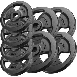 Marbo Sport Tri-Grip Hantelscheiben Set 30 kg Gusseisen schwarz