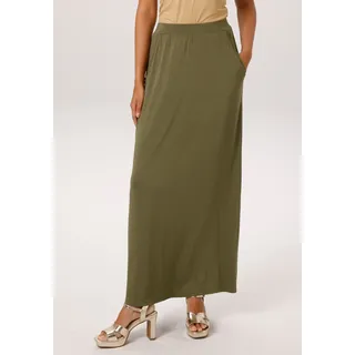 Aniston CASUAL Maxirock Damen Khaki 42