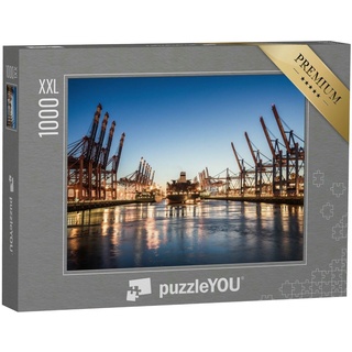 puzzleYOU Puzzle Hamburger Hafen, Deutschland, 1000 Puzzleteile, puzzleYOU-Kollektionen Hafen