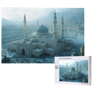 Puzzle 5000 Teile Religion Puzzles für Erwachsene Islam HD Puzzel Anspruchsvolles und Lustig Kreatives Unterhaltungsspiel, DIY Holzpuzzle für Erwachsene Als Feiertage Geschenk fur Frauen M-687