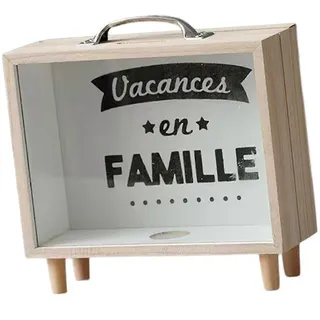 Spardose Für Erwachsene, Holzrahmen, Reise-spardose, Dekorative Vitrine Für Wohnzimmer, Studentenwohnheim, Restaurant, Hochzeit, Geburtstag – Geschenkidee-black Opened Back
