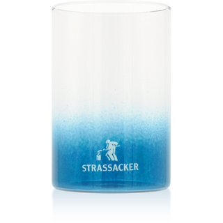 Grablampenschutzglas für kleine Grabkerzen, hitzebeständig, 100/65 mm, mit blauem Farbverlauf