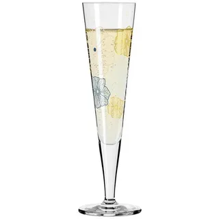 Ritzenhoff Sektglas GOLDNACHT, Glas, Handwäsche empfohlen, Mehrfarbig, Anemonen, H: 24cm
