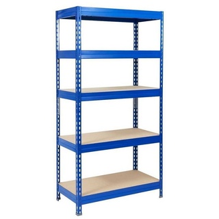 Karat Schwerlastregal Steckregal, Weitspannregal für Garage, Keller blau 90 cm x 180 cm x 60 cm