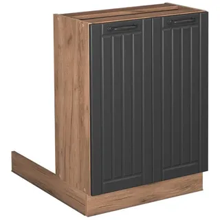 Vicco Kochinsel Fame-Line 60 x 60 x 82 cm Dunkelgrau