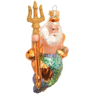 Krebs Glas Lauscha Baumschmuck Neptun Mehrfarbig 15cm