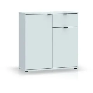 Kommode Schrank Sideboard GINNY II Dekor Hellgrau 2 Türen 1 Schub B80xH82xT34