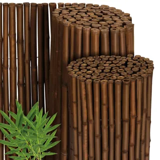 Sol Royal Sichtschutzzaun 80 x 250 cm Dunkelbraun Bambus