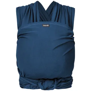 Hoppediz Elastisches Tragetuch für Frühgeborene ✓ für Neugeborene ✓ für Babys bis 9 kg ✓ 100% Bio-Bauwolle (GOTS) ✓ inkl. bebilderter Trageanleitung | 5,40m Indigo