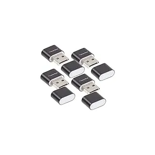 PEARL USB Adapter: 4er Pack Mini-Cardreader für microSD(HC/XC)-Karten bis 128 GB & USB (Mini Stick, Micro SD, TV)