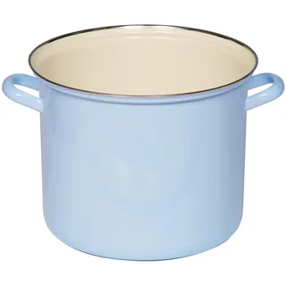 Riess, 0272-006, Topf mit Chromrand Ø 18cm, BUNT PASTELL, Emaille, Vol. (rec.): 3,0 Liter, Made in Österreich, LBH: 25,2x19,7x15,8cm, 0,800kg, Induktionskocher kompatibel, Gasherd geeignet