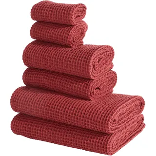 LeGer Home by Lena Gercke Tabina Handtuchset 6-tlg. rot