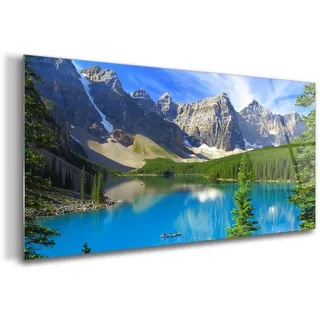 GLASBILD 140x70 cm Berge und Wald