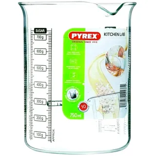 PYREX Messbecher Pyrex Kitchen Lab Messbecher 0.75L – Glas Messkanne hitzebeständig, Glas, (1-St) 0.75 l