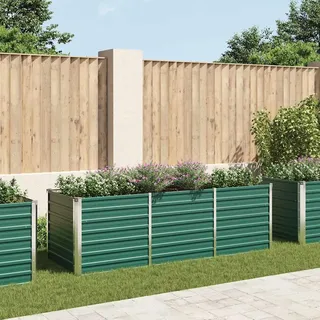 Garten-hochbeet Verzinkter Stahl 240x80x77 Cm Grün - Vidaxl