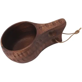 350 Ml Holzbecher mit Griff, Tragbar, Multifunktional, Holzbecher, Trinkbecher für Kaffee, Tee, Milch, Getränke (dunkle Holzfarbe)