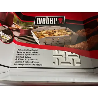 Weber 6481 Deluxe Gemüsekorb Dünsten Beilagen Grillgemüse Edelstahl Zubehör NEU