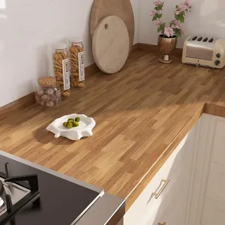FunStick 60CMx5M Tapete Holzoptik Folie für Möbel Küchenarbeitsplatte Klebefolie Möbel Holz Hell Selbstklebende Tapete Küche Klebefolie Holzpaneele Selbstklebend Arbeitsplatte Folie Holzoptik Braun