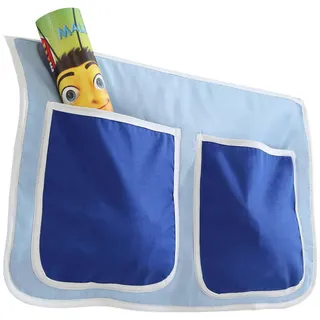 Livetastic Betttasche Ticaa 809605 Stofftasche, Hellblau, Dunkelblau, Textil, Uni, 2 Fächer, 56x32x2 cm, Kinderzimmer & Jugendzimmer, Kindermöbel, Kinderbetten, Kinderbettzubehör