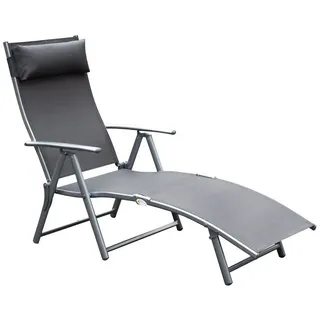 Outsunny Gartenliege Gartenliege mit Kissen
