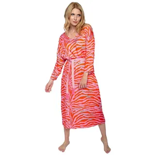 Emily Van Den Bergh Blusenkleid Zebra Print orange 42
