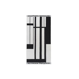 Handtuch Minimal black/off-white 150x100 cm