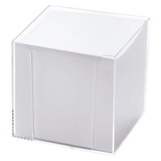 Folia Zettelbox 9900, glasklar, gefüllt mit 700 Notizzetteln, Kunststoff