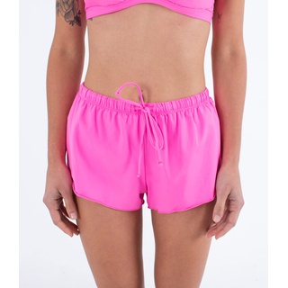 Hurley Damen Solid Swim Short Badeanzug, Pink Punch, L