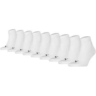 Puma Socken Quarter Plain ECOM 9P 9er Pack Weiß 47-49