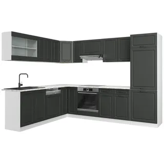 Vicco Küchenzeile R-Line L-Form 287 cm Weiß