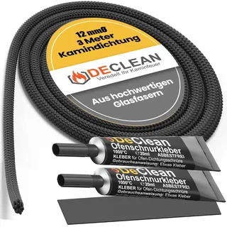 Dichtschnur für Kaminofen 12mm Ofen Dichtschnur für Kamintür, Kachelofen