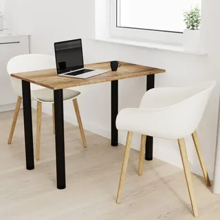 AKKE Retro-Holz Tisch mit schwarze beine LxBxH: 70x60x74 cm - Schwarz