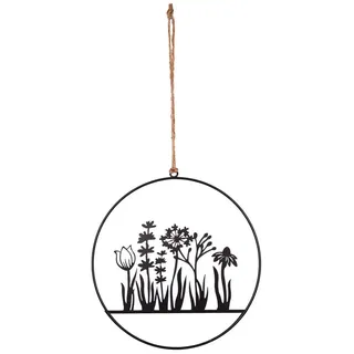 UNUS Aufhänger Blumenornament in schwarz | Gr.: onesize