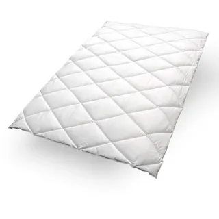 John Cotton Bettdecke Anna 135x200 cm | Dauerhaft Ganzjahresdecke mit Anti-Allergie Füllung - Weiß
