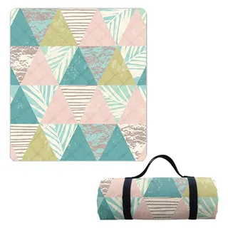Hayisugal Picknickdecke 200x200 cm Verdickte Stranddecke Sandfrei Wasserdicht Campingdecke Picknickmatte Tragbare Picknickdecke für Strand,Picknick,Wandern,Park,Reisen, Pflanzen H, 200 x 200 cm