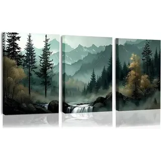 Leinwandbilder 3-teilig Wald Natur Landschaft modern