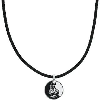Amor Kette mit Anhänger Scorpions schwarz / Edelstahl