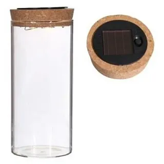 Ideas4seasons Glastopf/Vase fur Pflanzenokosystem - Deckel mit LED-Beleuchtung - 8 x 16 cm