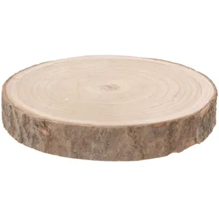 Holz Baumscheibe natur - 18-23 cm - Deko Holz Scheibe Echtholz Tischdeko - Dekorieren Bemalen Brandmalen
