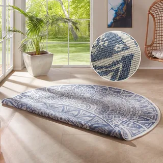 freundin Home Collection Lilja Wendeteppich Ø 100 cm Blau
