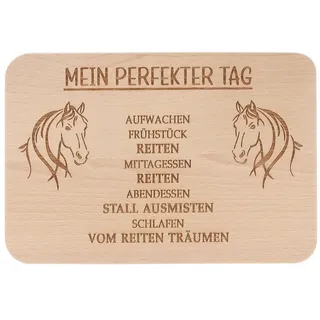 Spruchreif® Frühstücksbrett Holz-Frühstücksbrettchen · Brotzeitbrett mit Gravur · Geschenk Hobby