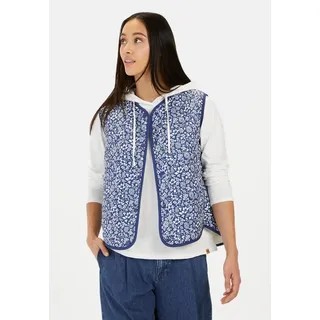 camel active Funktionsweste mit Blumenprint ärmellos Weste_Casual Weste blau M (38)