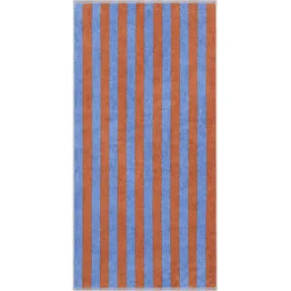 CAWÖ Bold Streifen Handtuch 50 x 100 cm blau/orange