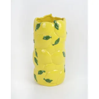 Trendline Vase Keramik Zitrone 24 x 13 x 13 cm gelb Blumenvase