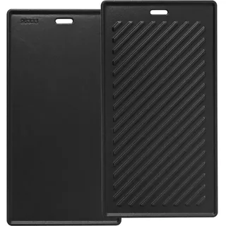 FIRXZYMZ 45 x 24cm Universal Gusseisen Grillplatte für alle RÖSLE VIDERO G2-, G3-, G4- und G6-Modelle (ab Modelljahr 2021), Ersatzteile Grillrost aus massivem Gusseisen Grillplatten 1 Stück