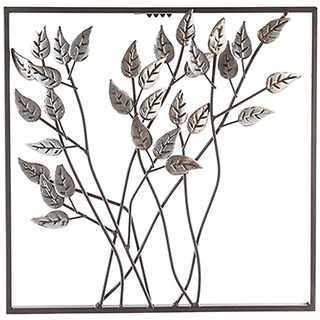Casablanca Wanddeko Blätter Metall,braun/silb