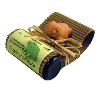Dekoratives Raumduft Set Terracotta Duftstein Frosch mit 10ml ätherischem Öl "Insektenschreck" Deko Geschenk Duft