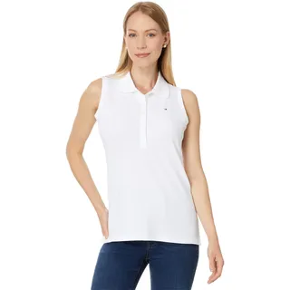 Tommy Hilfiger Damen Poloshirt, Helles Weiß, Groß - L