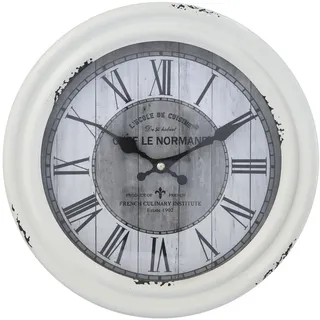 Chic Antique Nostalgie Wanduhr 27 cm 22031719 weiß