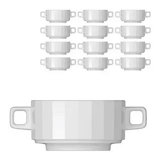 BAUSCHER Suppentassen EDGE weiß 0,30 l, 12 St.